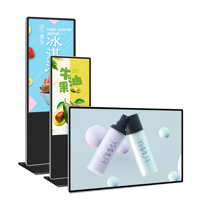 ZXTLCD Advertising Device Floor Stand Kiosk Totem , 4K Ultra HD LCD Advertising Display