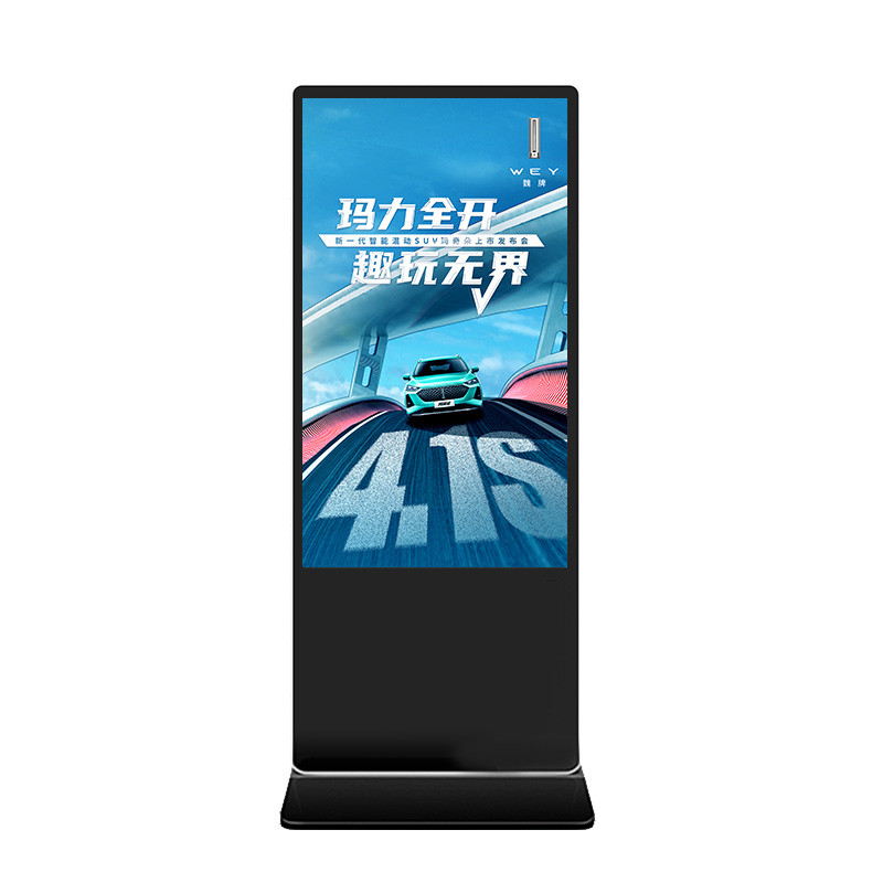 Full HD Advertising Screen with 4K Ultra HD Resolution Vertical LCD Panel Stand and 8 Array Mic