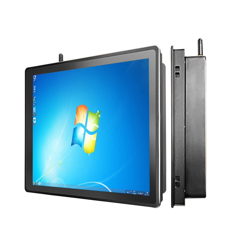 19 inch Thin Comercial Front Open Frame Embedded Ip65 All in One Workshop Wall-Mounted Touch Display