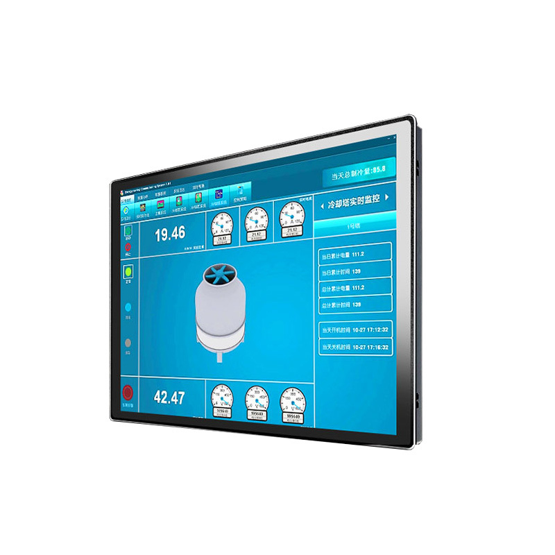 19 inch Thin Comercial Front Open Frame Embedded Ip65 All in One Workshop Wall-Mounted Touch Display