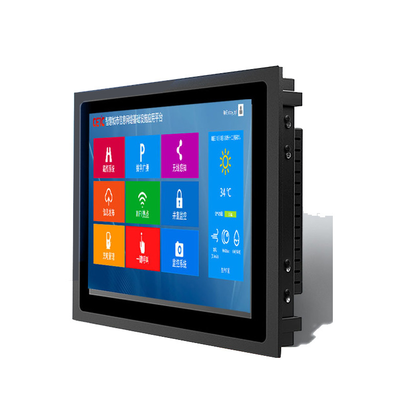 21.5 Inch LCD Industrial Monitor Ip65 Panel Wall Mount Embedded Capacitive Touch Screen Rear-mount Display Terminals
