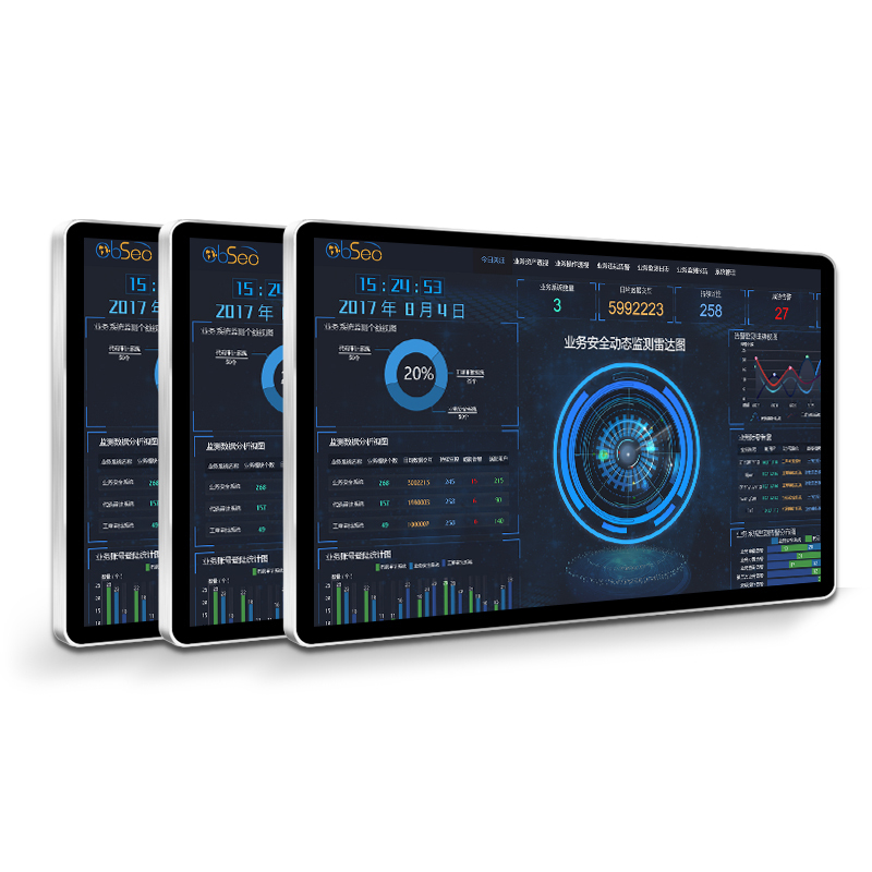 Thin Comercial Hmi Front Open Frame Embedded Ip65 Wall Mount Screen Monitor Industrial All-in-One Display and Control Device