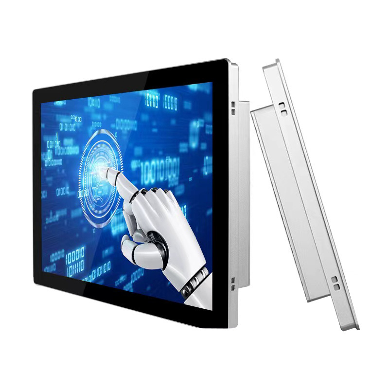 15.6 Inch Narrow Bezel External Industrial Embedded Computers Grade Touch Panel Monitor With VGA HDMI DVI USB for Touch