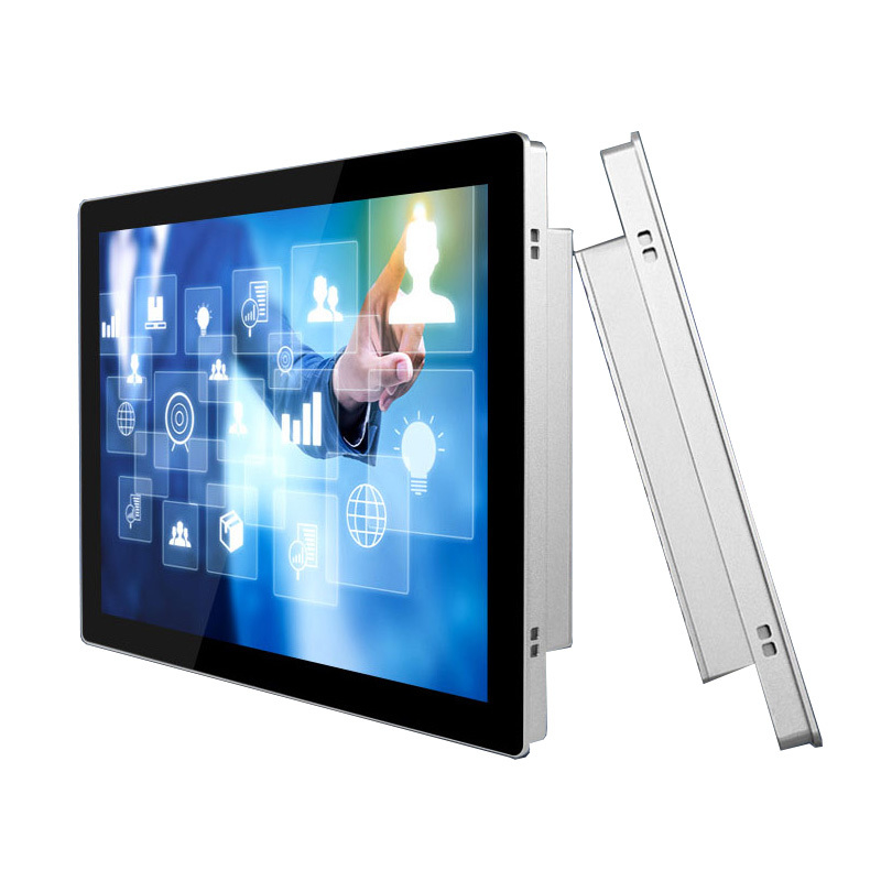 15.6 Inch Narrow Bezel External Industrial Embedded Computers Grade Touch Panel Monitor With VGA HDMI DVI USB for Touch