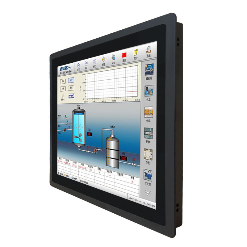 Metal Case Industrial Computer Monitor  IP65 Waterproof 15 Inch Open Frame Touch Screen with USB RS232