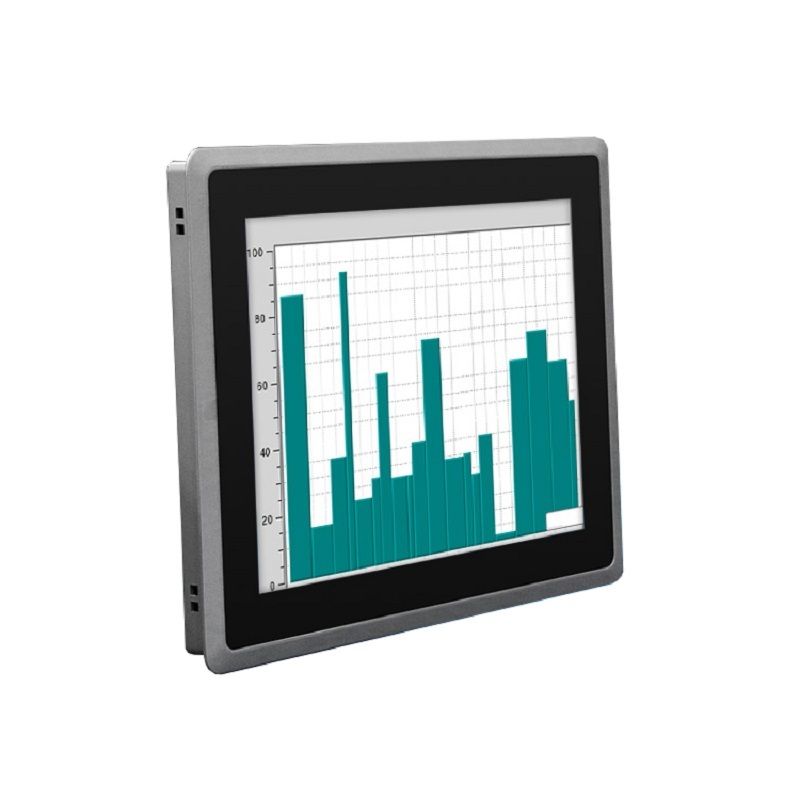 12.1 HMI/PLC/Robot de 1024*768 pulgadas IP65 Montador de panel plano de 500 nits Monitor de pantalla táctil industrial capacitativo/resistivo incorporado