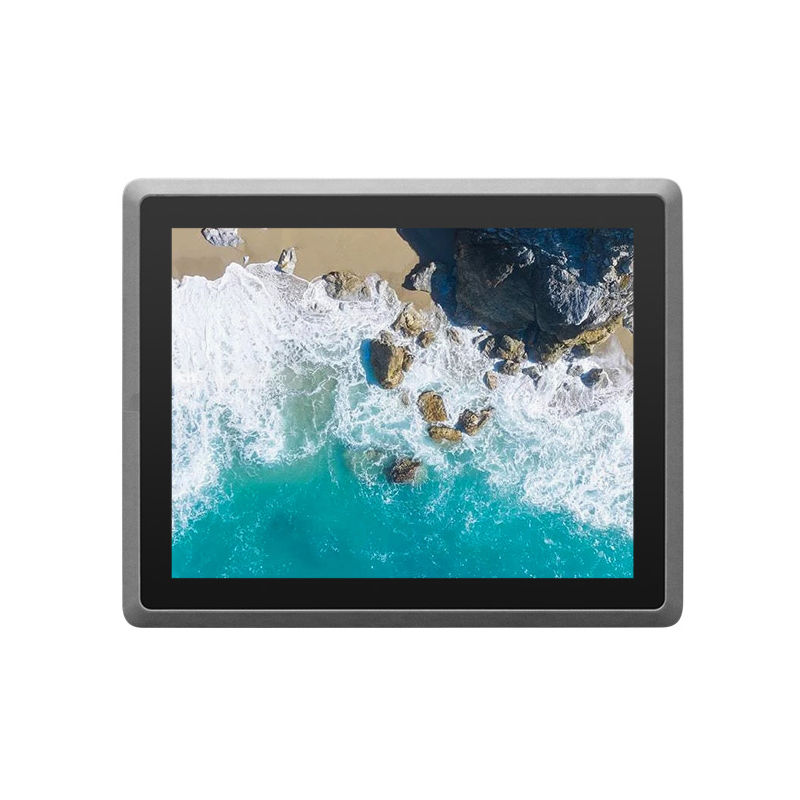 12.1 HMI/PLC/Robot de 1024*768 pulgadas IP65 Montador de panel plano de 500 nits Monitor de pantalla táctil industrial capacitativo/resistivo incorporado