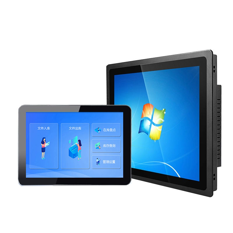 PC con panel de pantalla táctil capacitiva industrial de 21,5 pulgadas con Win10, montaje VESA impermeable IP65, monitor industrial integrado