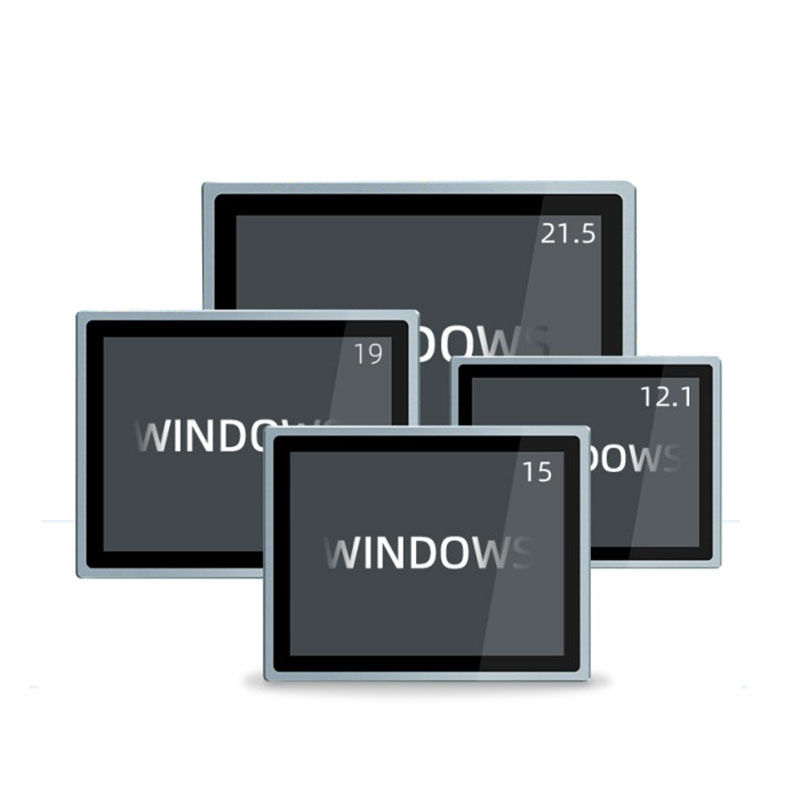 PC con panel de pantalla táctil capacitiva industrial de 21,5 pulgadas con Win10, montaje VESA impermeable IP65, monitor industrial integrado