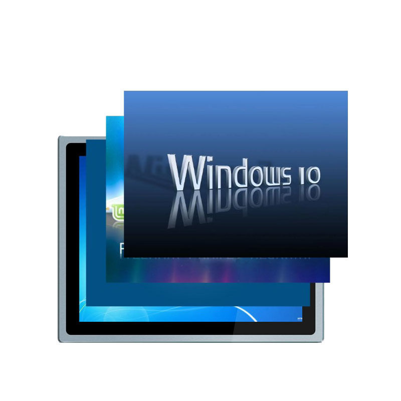 PC con panel de pantalla táctil capacitiva industrial de 21,5 pulgadas con Win10, montaje VESA impermeable IP65, monitor industrial integrado