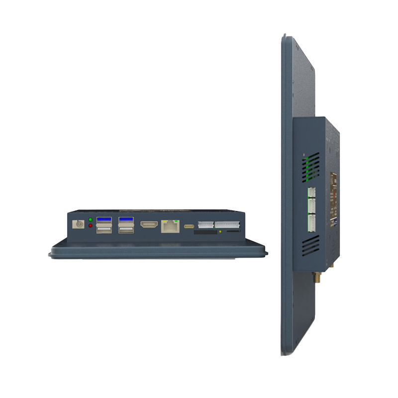 Square Mounted Industrial Computer Panel PC 12.1 Inch LCD Capacitive TouchScreen LCD Display Supports Android Google Play System HMI Vehicle