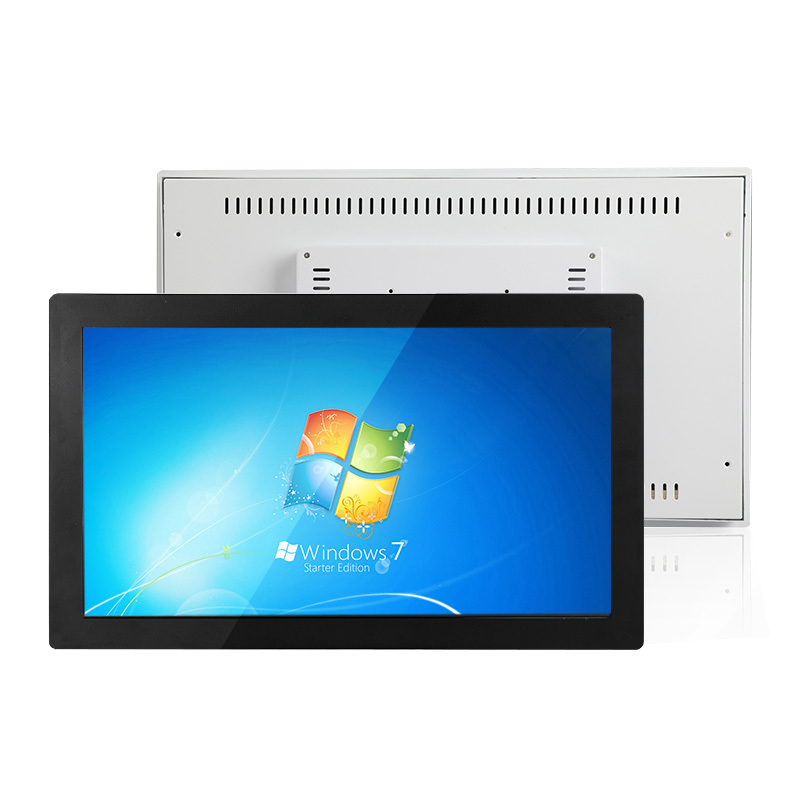 24 inch Embedded Industrial Computer IP65 Waterproof 1000 Nits High Brightness Wall Mount Capacitive Touchscreen LCD Monitor for Kiosk