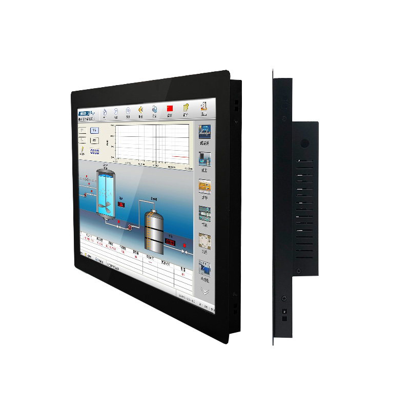 24 inch Embedded Industrial Computer IP65 Waterproof 1000 Nits High Brightness Wall Mount Capacitive Touchscreen LCD Monitor for Kiosk