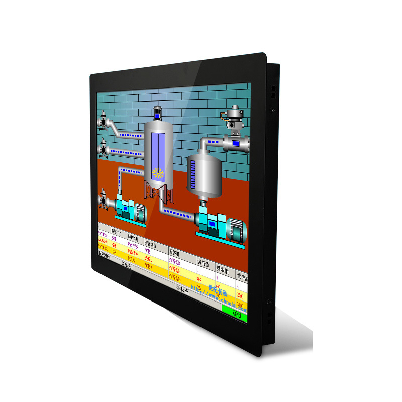 24 inch Embedded Industrial Computer IP65 Waterproof 1000 Nits High Brightness Wall Mount Capacitive Touchscreen LCD Monitor for Kiosk