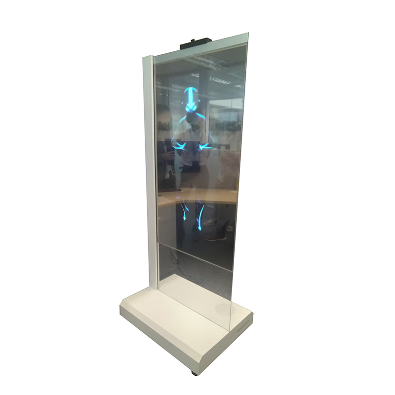 55 inch Intelligent Mobile AI Digital Human Interaction All-in-one Machine, OLED Transparent Screen, 3D Virtual Human Interactive Screen