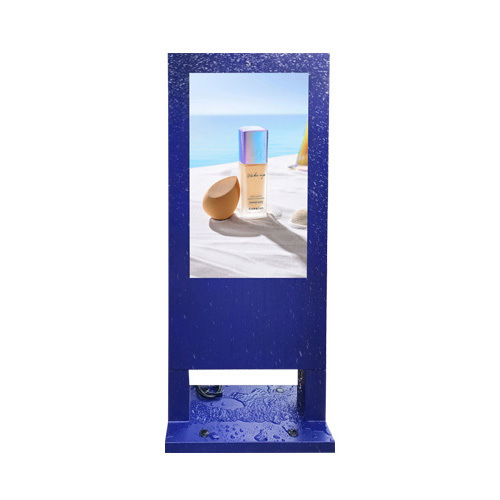 Máquina publicitaria vertical para exteriores de 43 pulgadas, alta definición, alto brillo, con diseño hueco