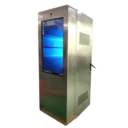 Máquina de publicidad de 43 pulgadas de aluminio comercial con pantalla LCD inteligente en el exterior