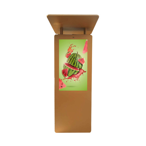 Pantalla publicitaria electrónica de alta luminosidad con toldo impermeable de 43 pulgadas para exteriores