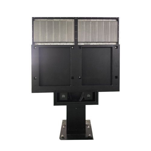 Máquina de video para exteriores con pantalla inteligente de doble pantalla montada en columna, a prueba de lluvia y alto brillo de 49 pulgadas