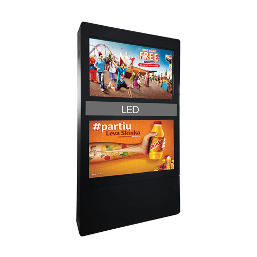 55 pulgadas de gestión de garaje inteligente y publicidad pantalla horizontal de publicidad al aire libre todo en una máquina