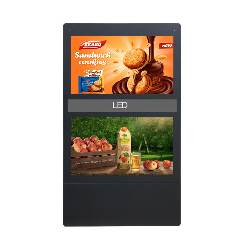 55 pulgadas de gestión de garaje inteligente y publicidad pantalla horizontal de publicidad al aire libre todo en una máquina