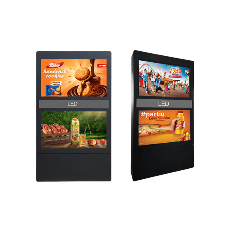 55 pulgadas de gestión de garaje inteligente y publicidad pantalla horizontal de publicidad al aire libre todo en una máquina