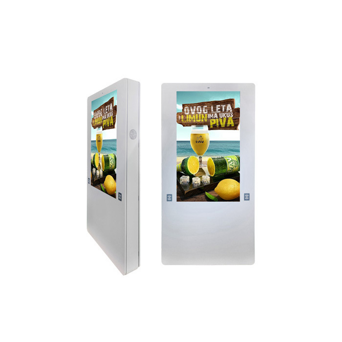 Reproductor de publicidad comercial de pantalla táctil de 55 pulgadas mejorado para máquinas de publicidad al aire libre