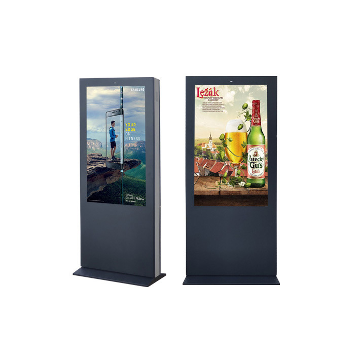 Display de publicidad exterior vertical de 55 pulgadas, de alta luminosidad, pantalla de pantalla comercial inteligente de alta definición