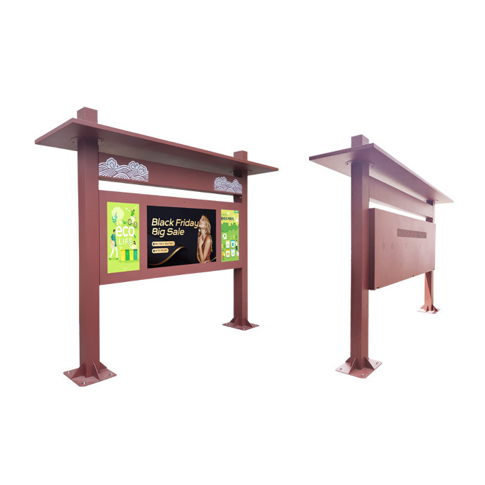 55-inch outdoor waterproof advertising machine, outdoor vertical high-brightness electronic bus stop display screen under the rain canopy