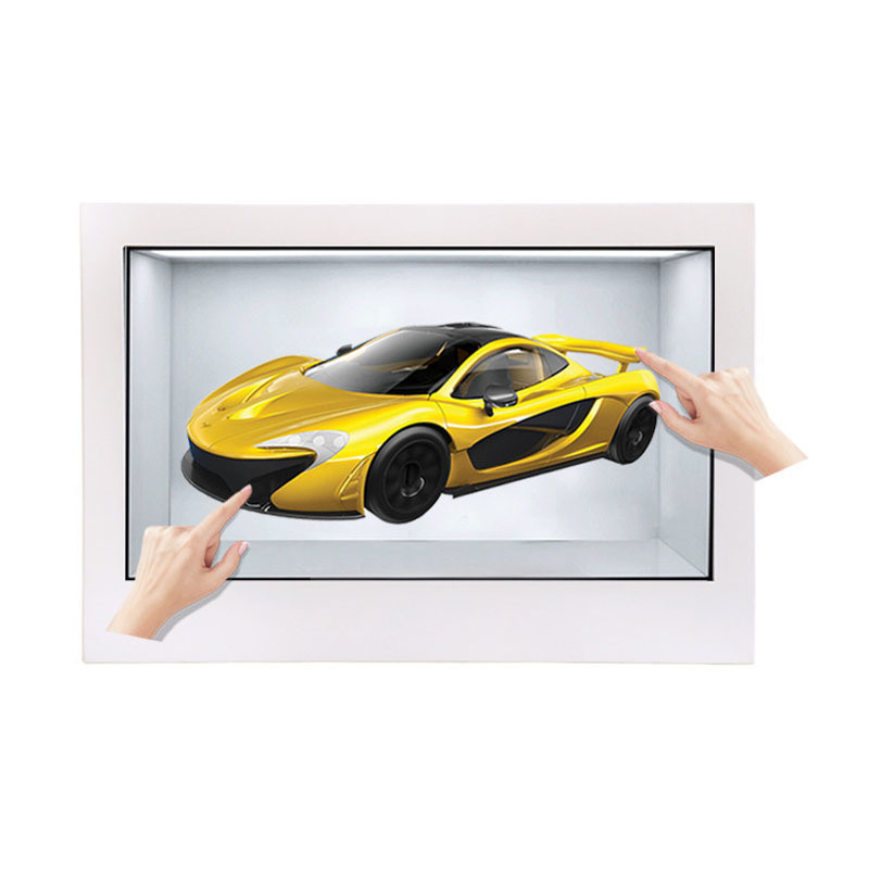 55 inch transparent advertising display manufacturer indoor double sided digital signage screen display for shop window