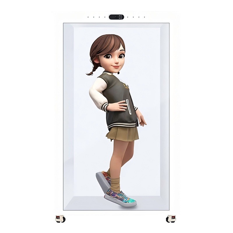 55 inch High-Brightness Transparent Lcd Manufacturer Wall-Mounted Floor-Standing 3D Touch Digital Signage Display IP65 for Elevator