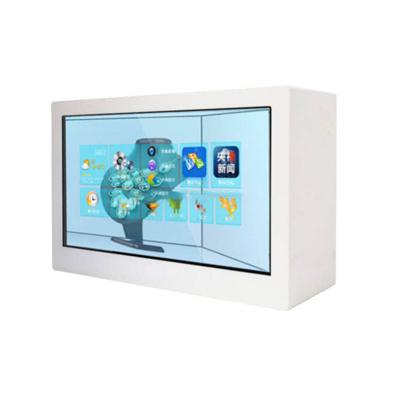 55 pulgadas de toque 3d caja de publicidad de holograma interior pantalla transparente fabricante de pantalla de LCD