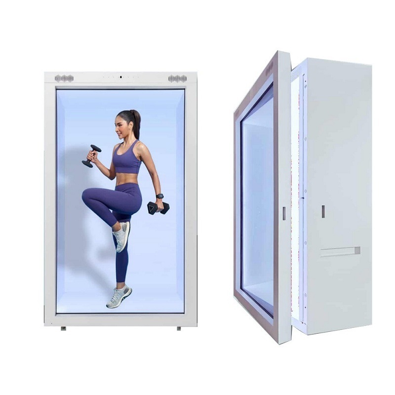 85 inch 3D Video Holographic Transparent Touch Screen Display LCD Showcase Human Size Interactive 3d Hologram Box