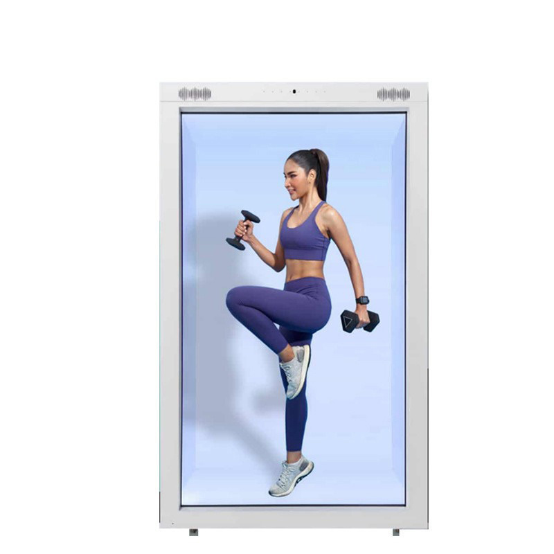 85 inch 3D Video Holographic Transparent Touch Screen Display LCD Showcase Human Size Interactive 3d Hologram Box