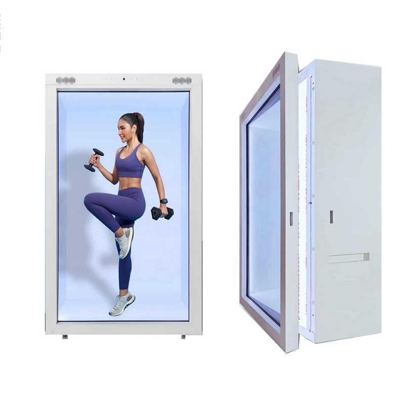 85 inch 3D Video Holographic Transparent Touch Screen Display LCD Showcase Human Size Interactive 3d Hologram Box
