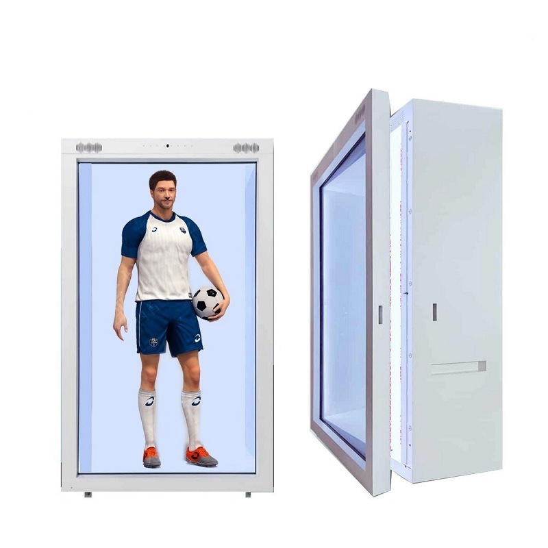 85 inch 3D Video Holographic Transparent Touch Screen Display LCD Showcase Human Size Interactive 3d Hologram Box