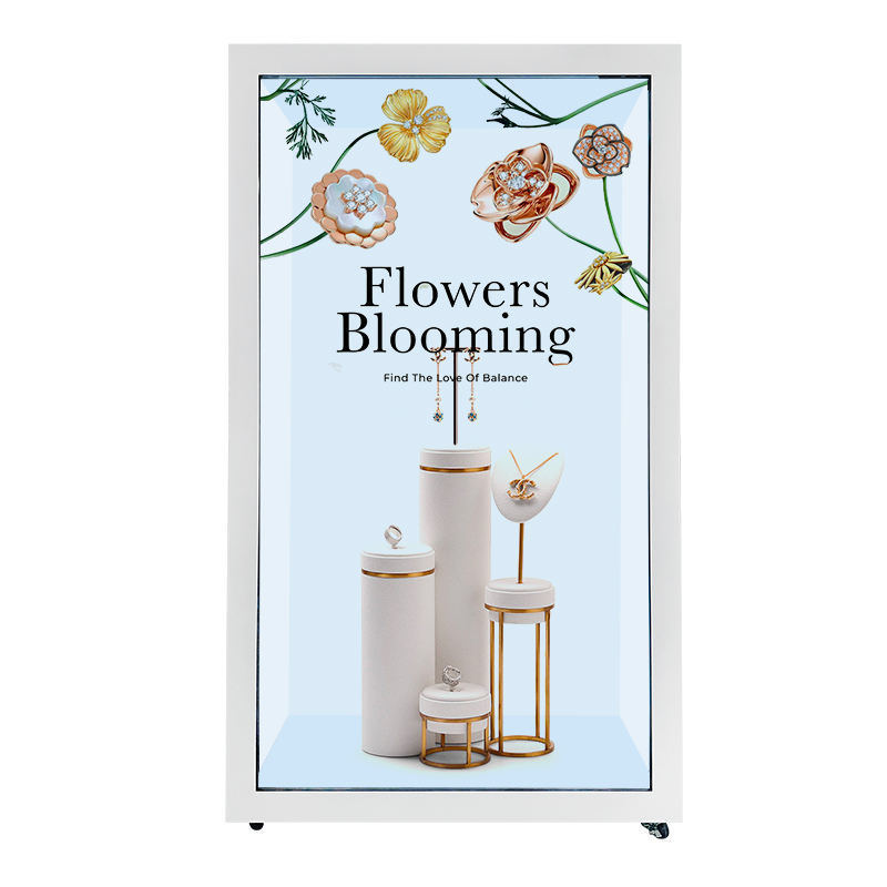 Caixa de visualização transparente holográfica de vídeo 3D de 85 polegadas Interior Caixa de visualização LCD Vitrine Holobox Display Holograma Gabinete interativo