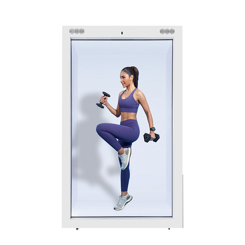 86 inch AI Virtual Digital Human 3D Interactive Hologram transparent screen display 3D Indoor Holographic Box with Holographic Fans