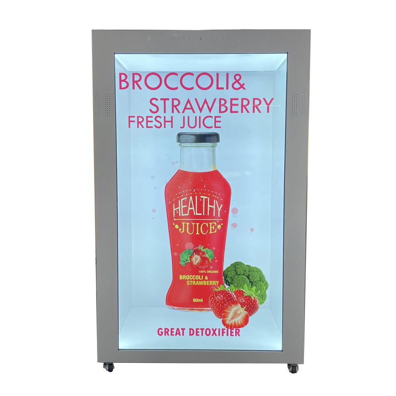 Tela LCD transparente de 86 polegadas Showcase de produtos Caixa de exibição LCD Android Touch Screen Advertising Player