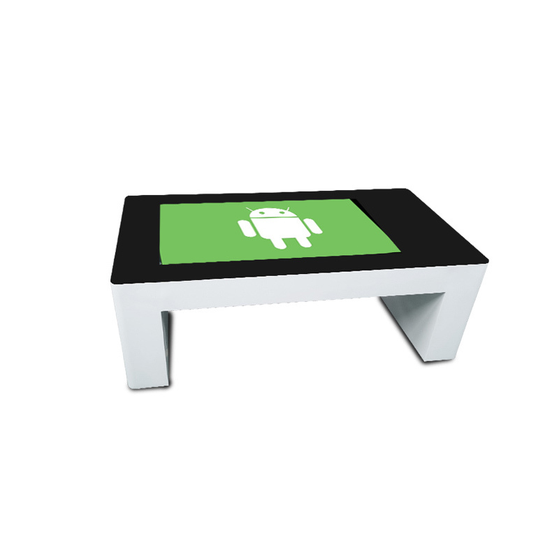 L'androide a 43 pollici scherza i giochi interattivi dell'affissione a cristalli liquidi del touch screen della prova dell'acqua che annunciano la tavola astuta del caffè del giocatore