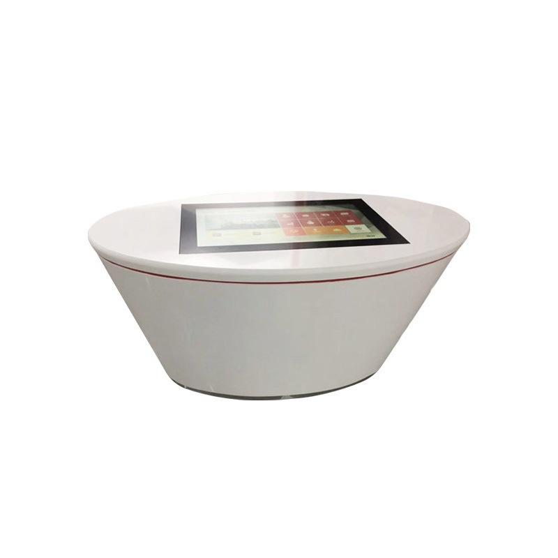 55 polegadas oval Smart Touch Mesa de café Multifuncional Negócios Entretenimento Salão de exposições Touch Capacitive Interativo All-in-One Table
