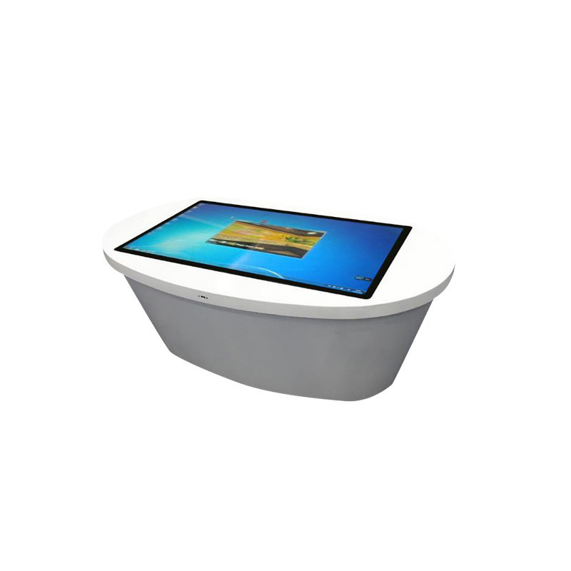 55 polegadas oval Smart Touch Mesa de café Multifuncional Negócios Entretenimento Salão de exposições Touch Capacitive Interativo All-in-One Table