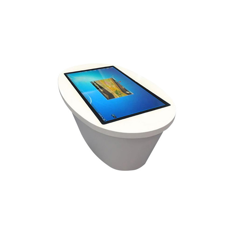 55 polegadas oval Smart Touch Mesa de café Multifuncional Negócios Entretenimento Salão de exposições Touch Capacitive Interativo All-in-One Table