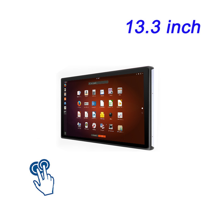 13.3 Inch Capacitive Linux Touch Screen Monitor Indoor Multi Touch Industrial Monitor Direct Factory