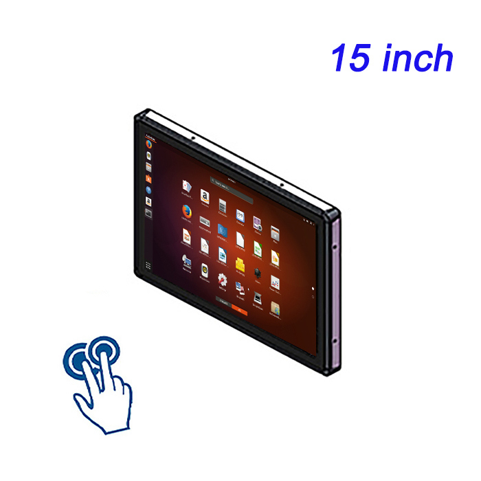 Pantalla táctil LCD capacitiva de 15 pulgadas Pantalla táctil Industrial de múltiples puntos Pantalla táctil Pc Linux Monitor