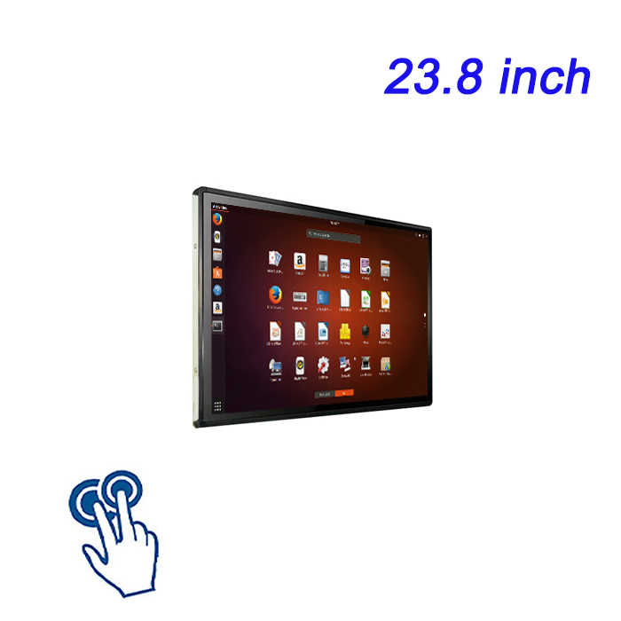 Pantalla táctil HDMI de montaje en rack para PC industrial todo en uno integrada totalmente metálica de 23,8 pulgadas