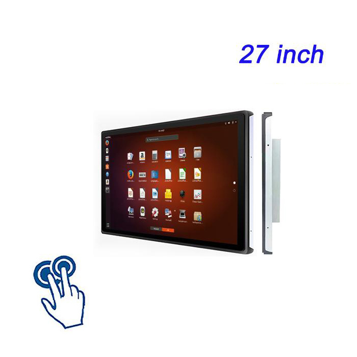 27 pulgadas PLC Touch Industrial montado en la pared Monitor de computadora integrado todo en uno