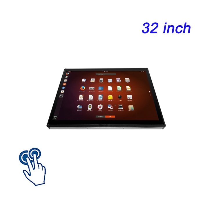 Máy bán hàng tự phục vụ 32 inch tích hợp Capacitive Touch Linux System Máy tính công nghiệp tất cả trong một