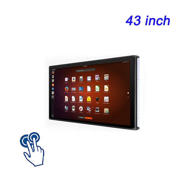 43 pulgadas ZXTLCD Incorporado de autoservicio Vender Capacitivo Linux Touch Industrial Todo en Uno Computadora