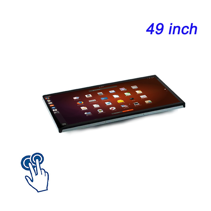 49 pulgadas Embedded Dual Ethernet Port Touch Display de publicidad a prueba de polvo a prueba de agua Terminal de control industrial